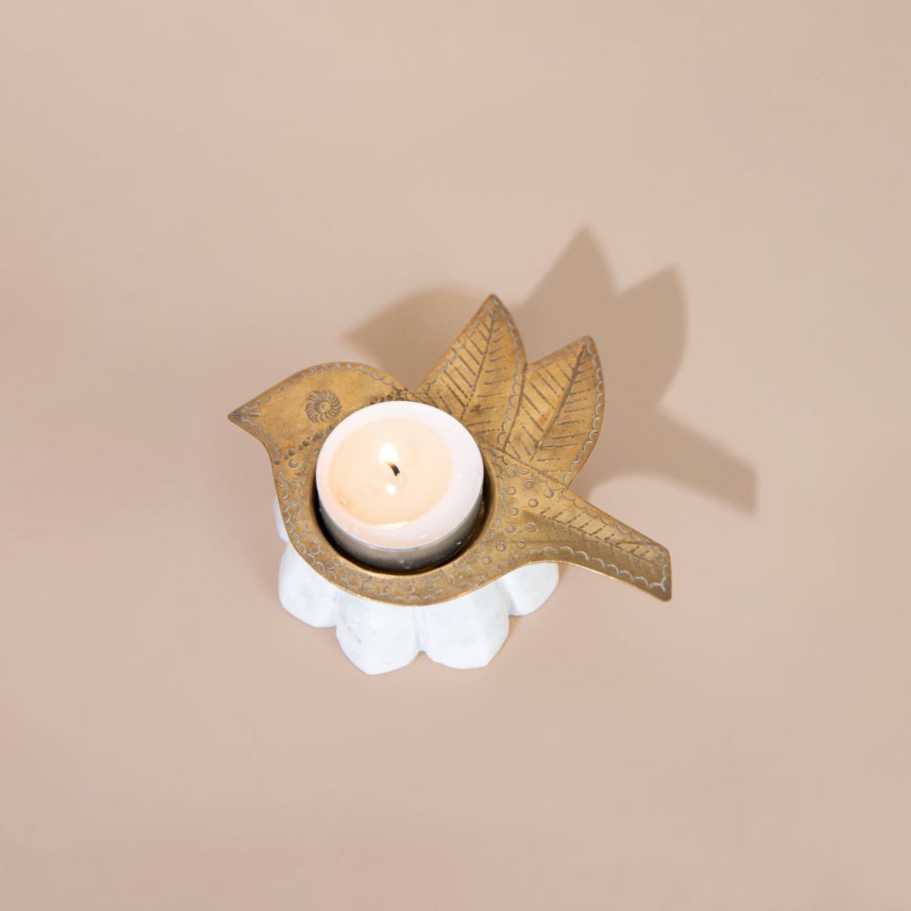 Myna Brass Tealight Holder