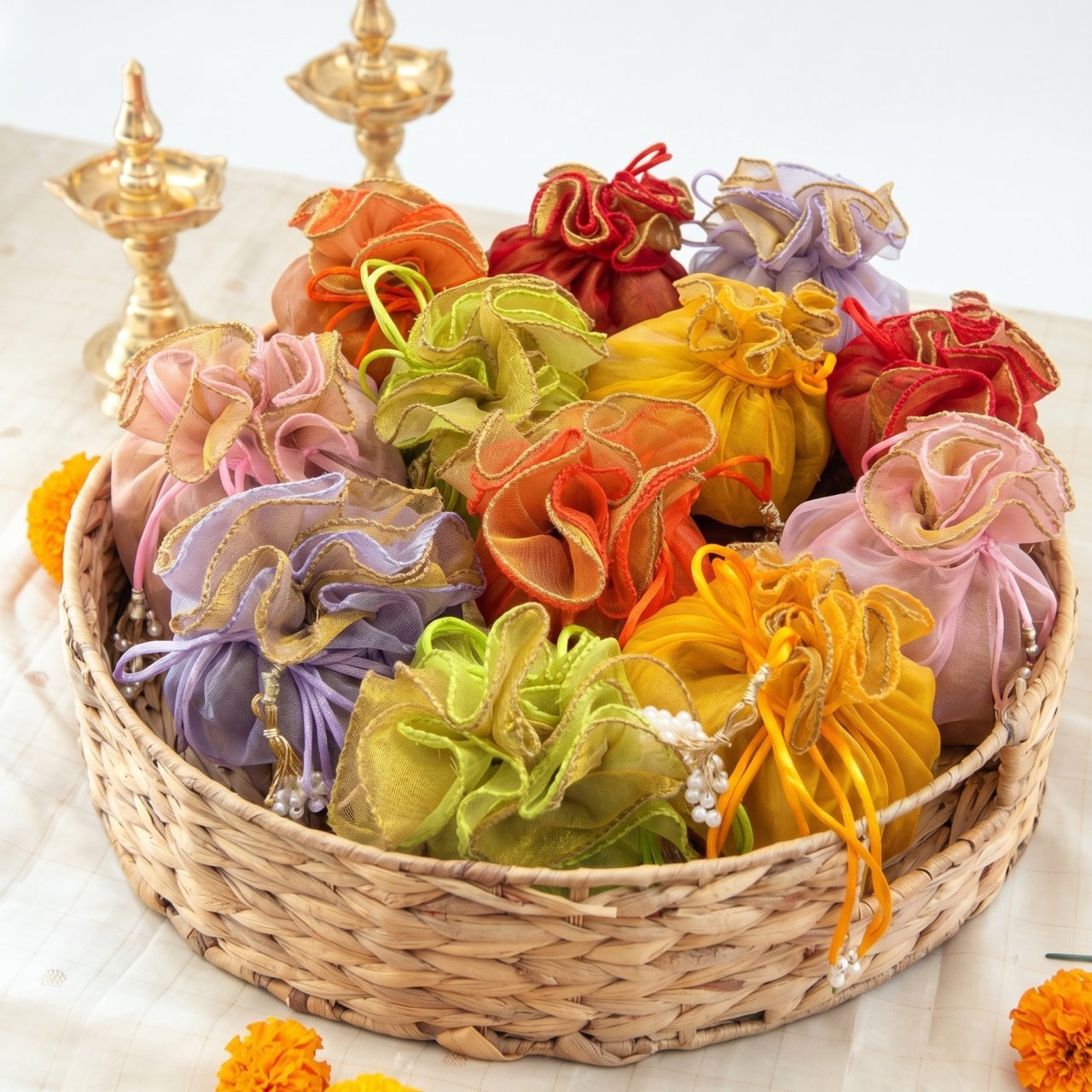 Organza Drawstring Potli - The Heritage story