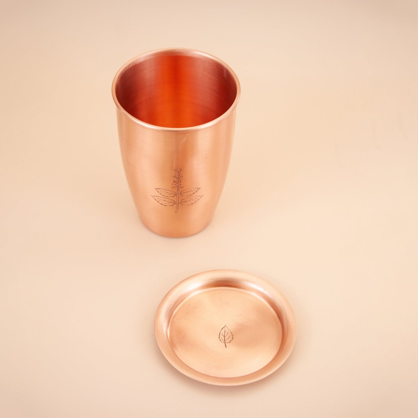 Tulsi Copper Glass and Coaster Set - The Heritage story