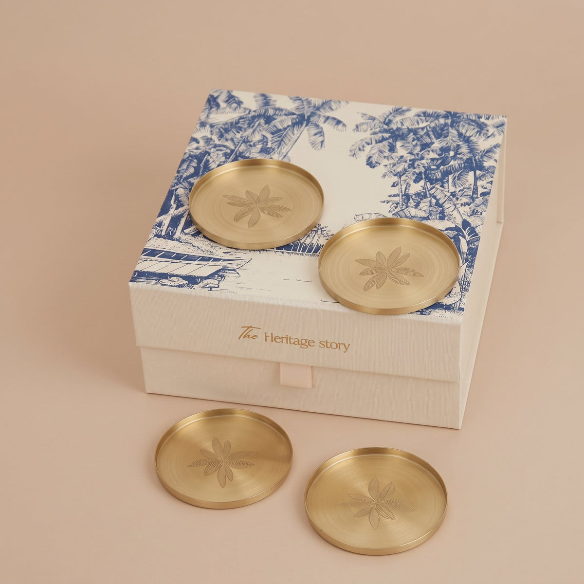 Banana Leaf Coaster Gift Set - The Heritage story
