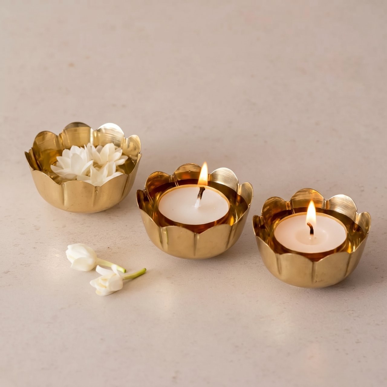 Inara Mini Brass Floaters (set of three) - The Heritage story