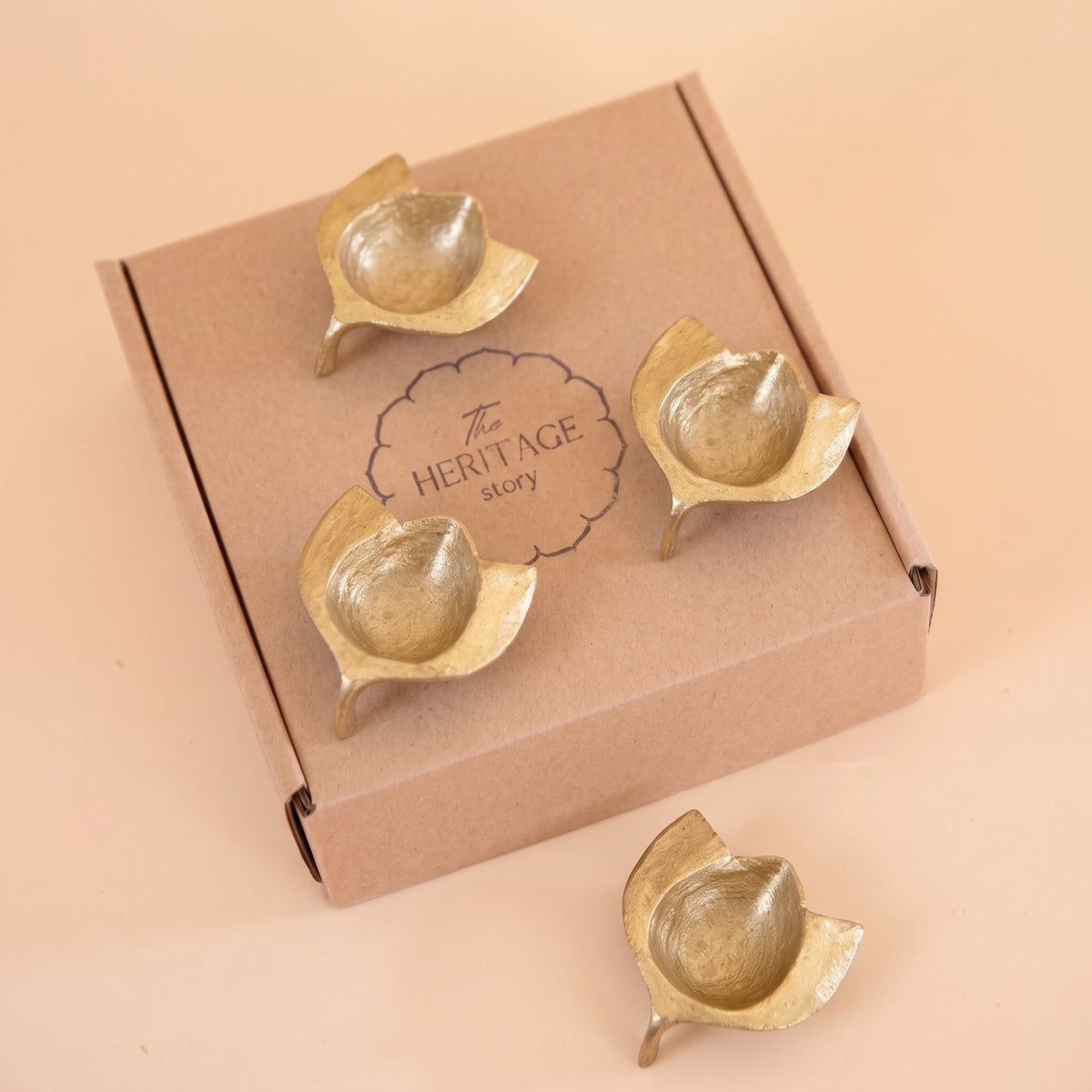 Mini Lotus Bloom Diya Gift Set - The Heritage story