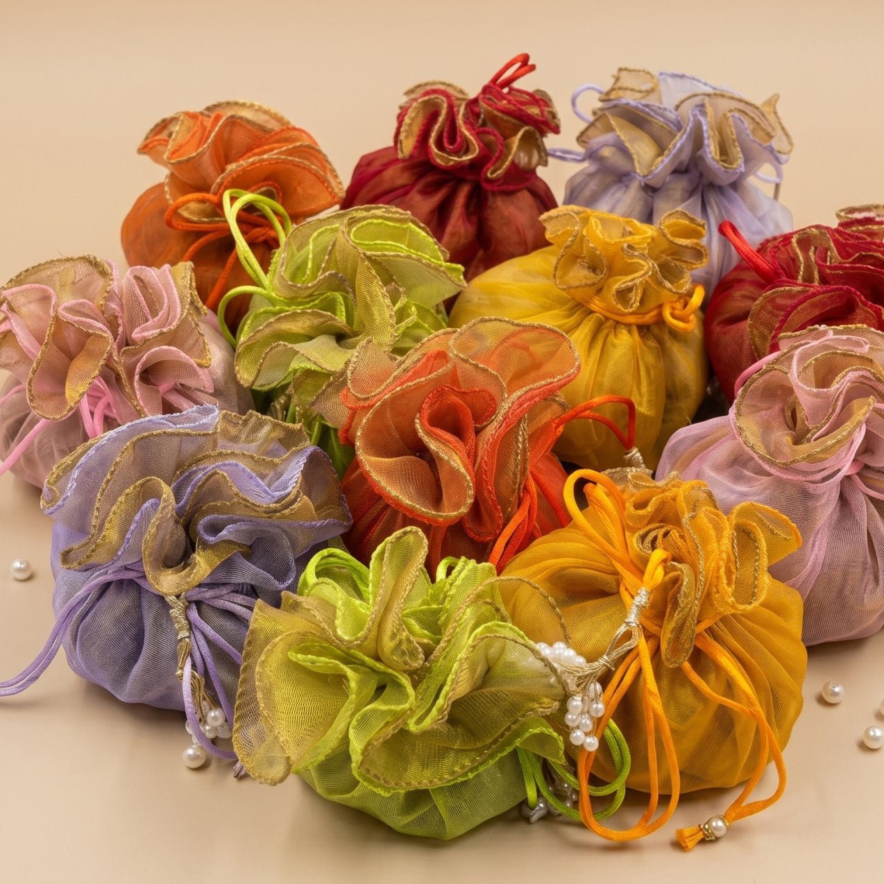 Organza Drawstring Potli - The Heritage story