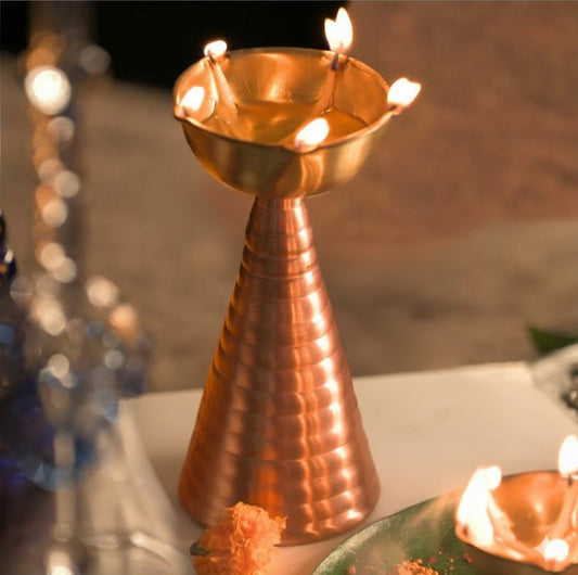 Saanjh Two-Tone Brass Diya