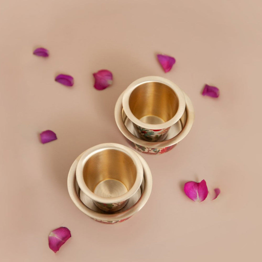 Sunrise Brass Coffee set
