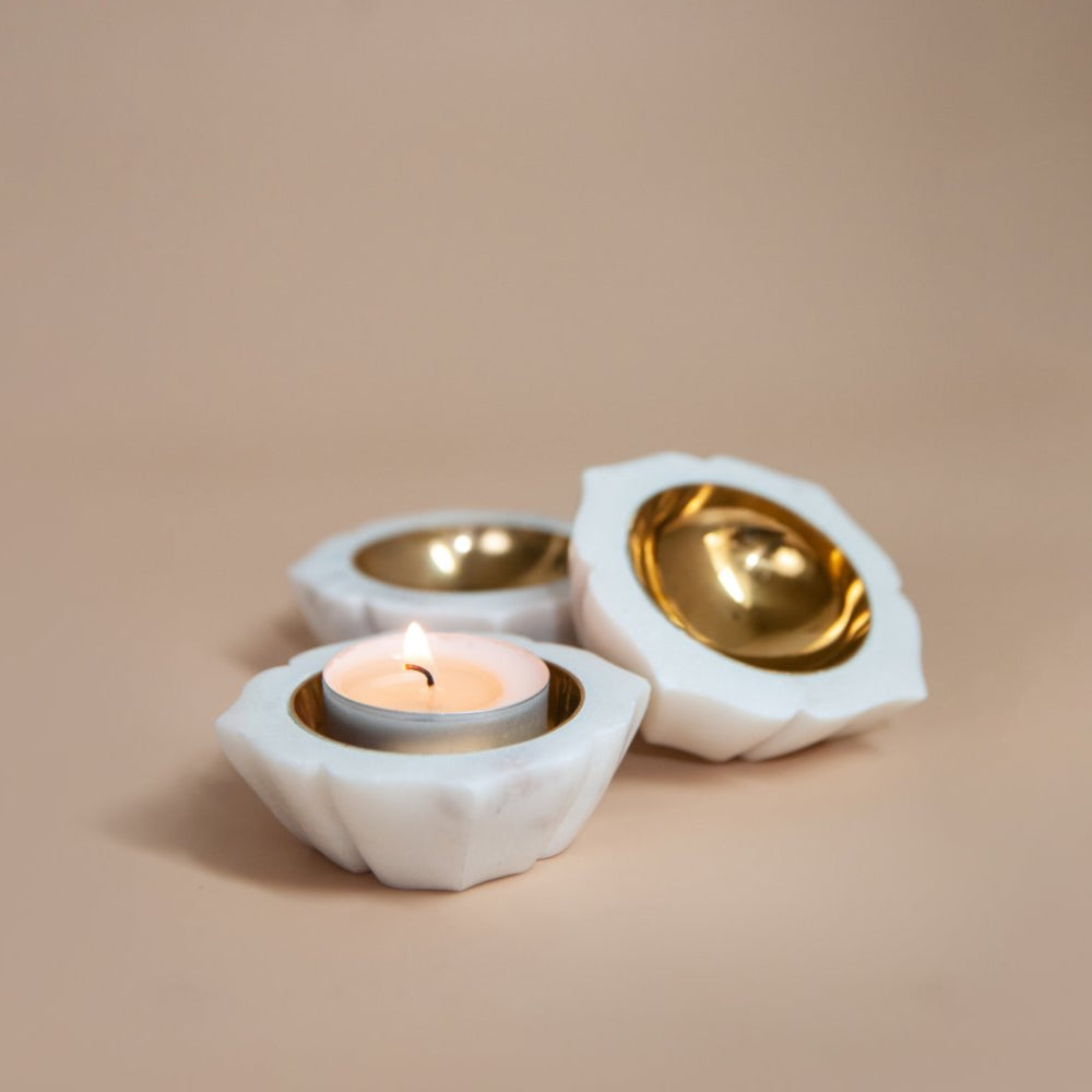 Tara Marble Diya