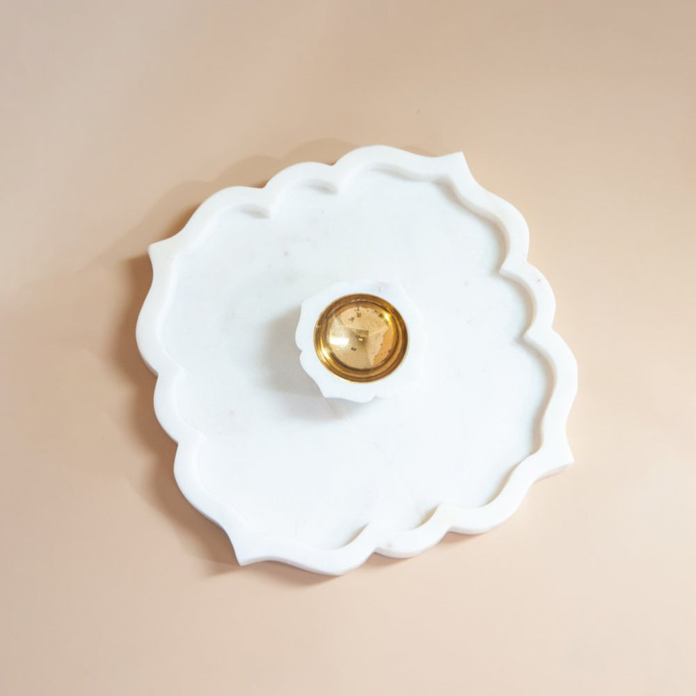 Tara Marble Diya